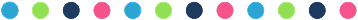 Pattern of colorful dots in a row