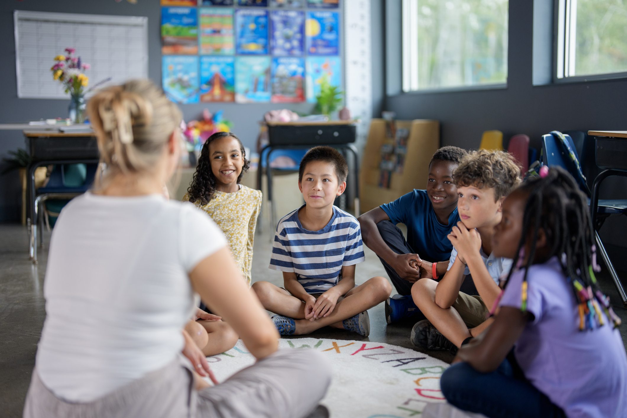 Classroom group discussion session